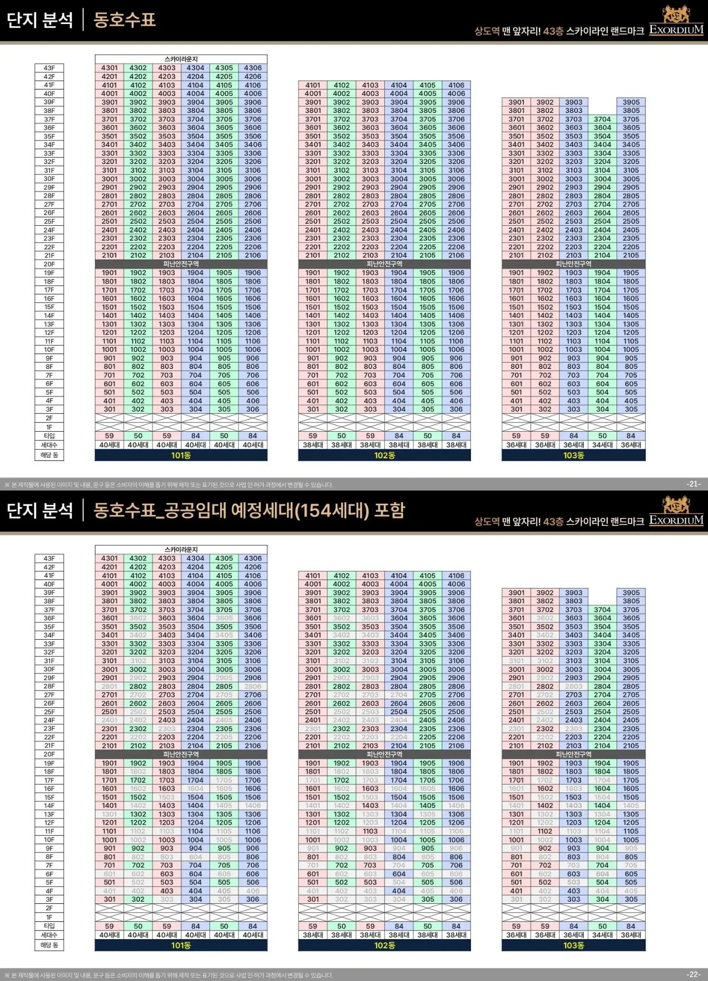 동호배치도